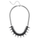SLATE Spiked Out Necklace in Silver