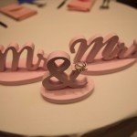 DY wooden Mr. and Mrs. sign for sweetheart table