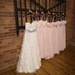 light pink blush chiffon bridesmaid dresses